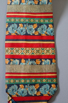 Vintage Giorgio Corregiari all-silk tie with flowers and geometric shapes
