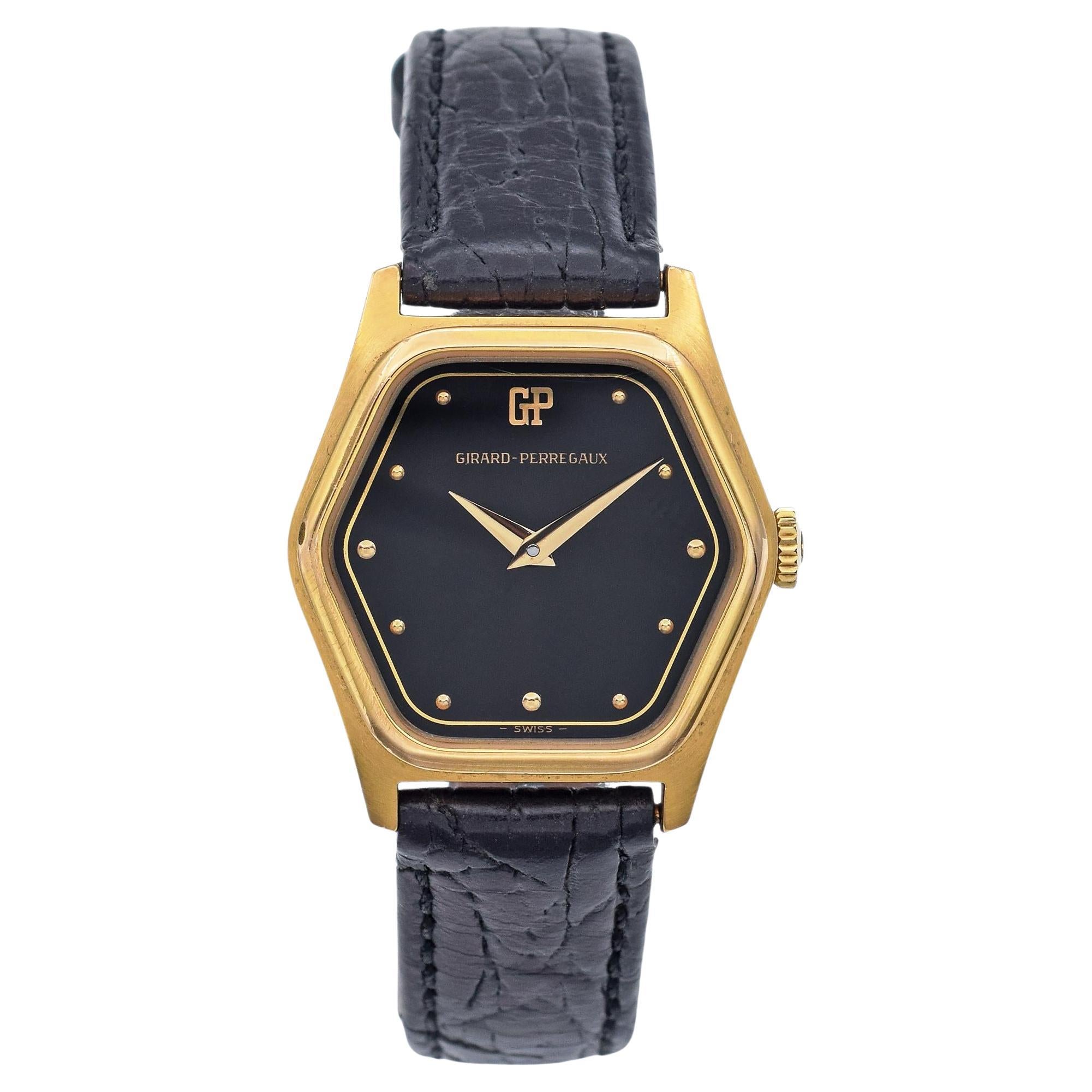Girard Perregaux vintage, orologio da donna con carica manuale in oro giallo 18 ct.