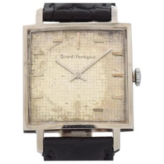 Quadratische Girard Perregaux-Uhr aus Edelstahl in Form einer quadratischen Uhr, 1960er Jahre