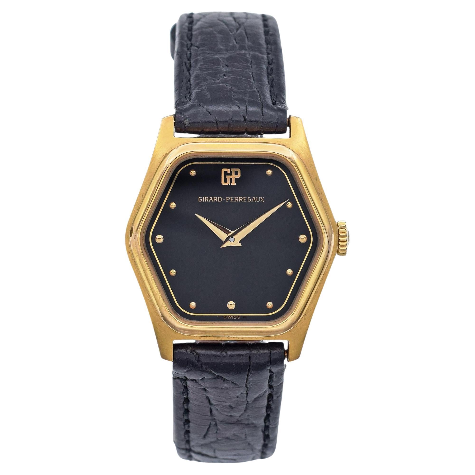 Vintage Girard Perregaux Gelbgold plattiert Hand Wind Damenuhr im Angebot