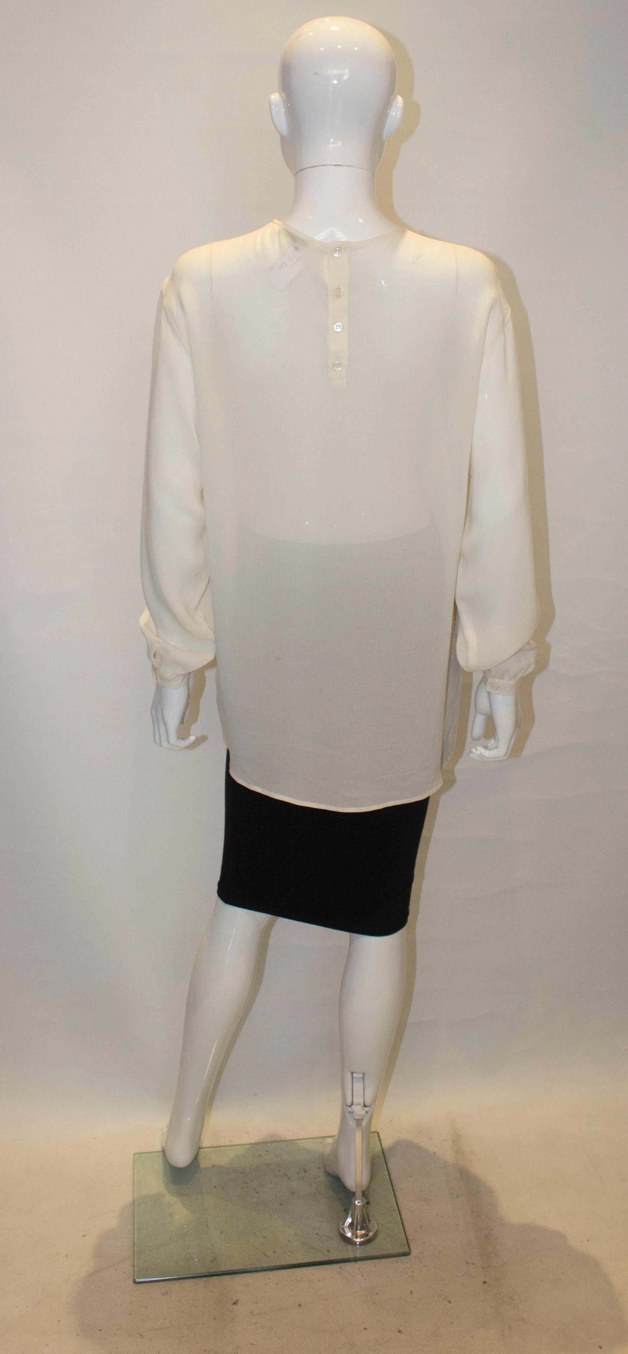 Vintage Girogio Armani Ivory Top For Sale 2