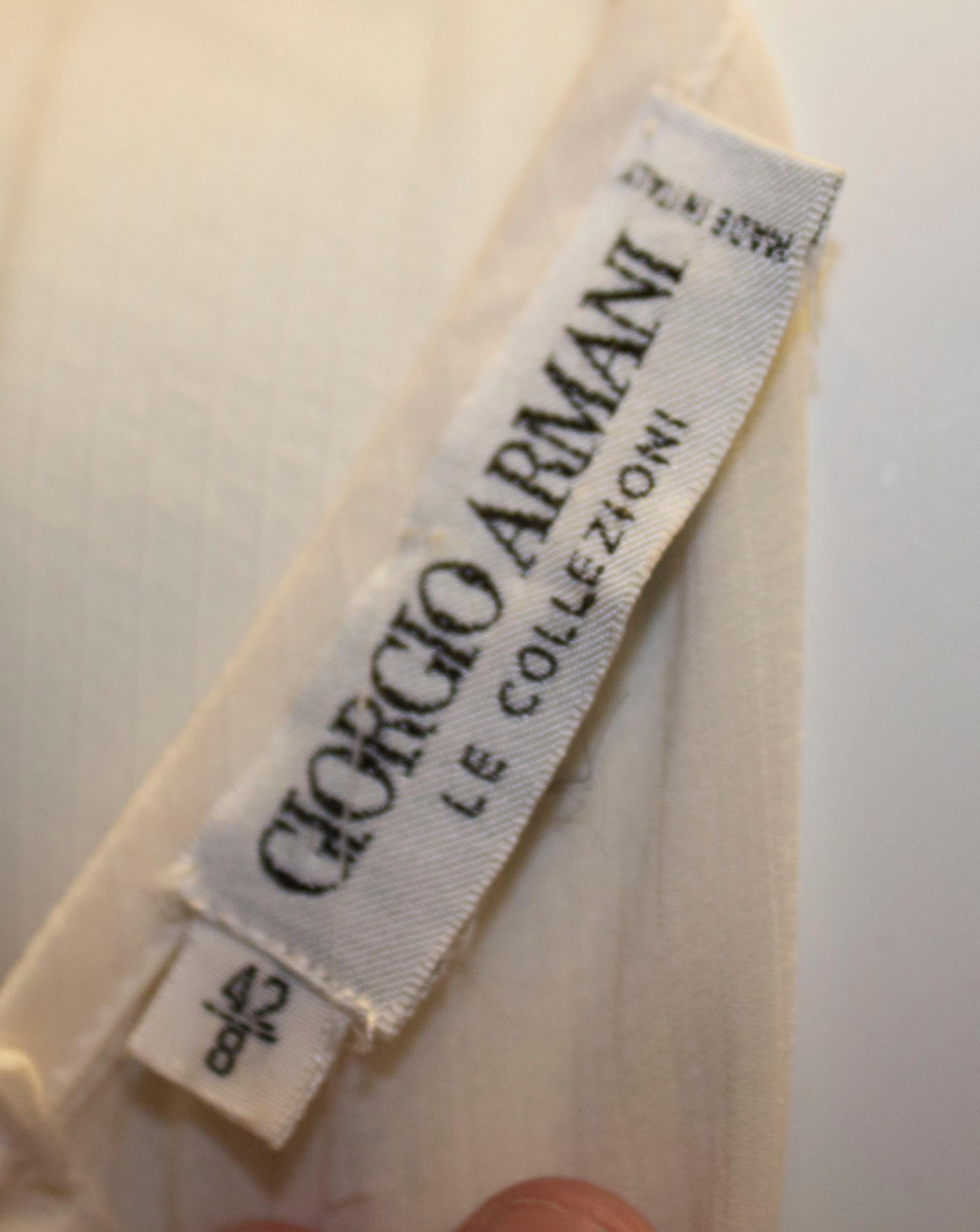 Vintage Girogio Armani Ivory Top For Sale 4
