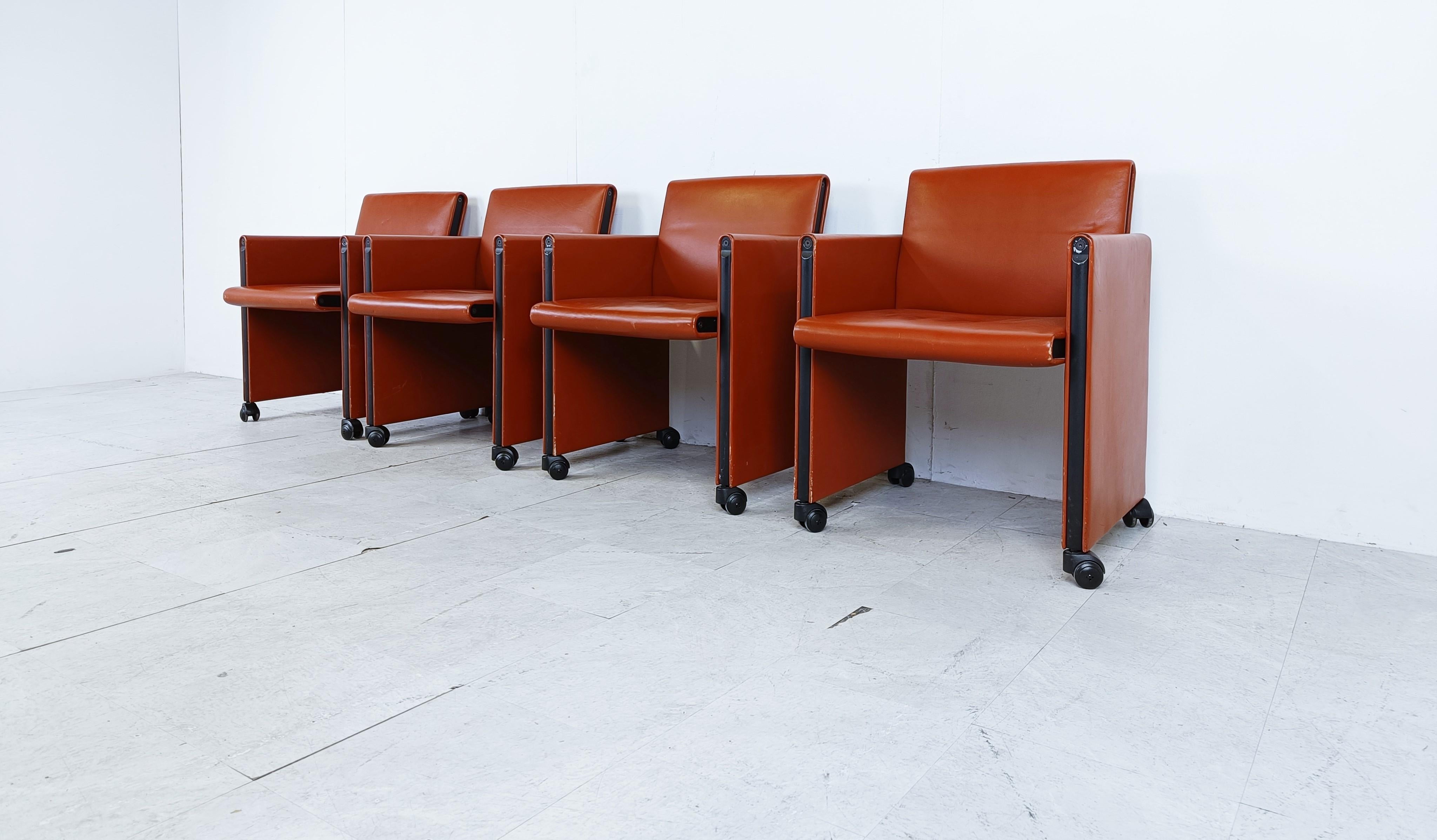 Vintage Giulietta Chairs by Afra and Tobia Scarpa for Meritalia, 1980s In Good Condition In Leuven, Vlaams Gewest