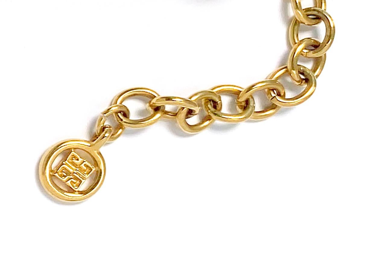 Modern Vintage Givenchy Big Link Chain Bracelet, 1980s For Sale