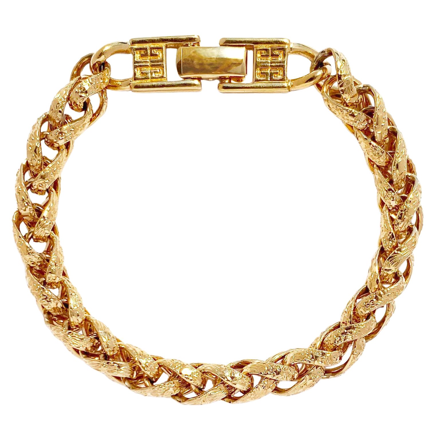 Givenchy Bracelet à chaîne byzantine vintage, années 1980 en vente
