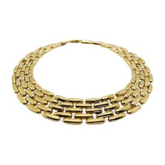 Vintage Givenchy Statement Chunky Gold Watch Link Necklace 1980s