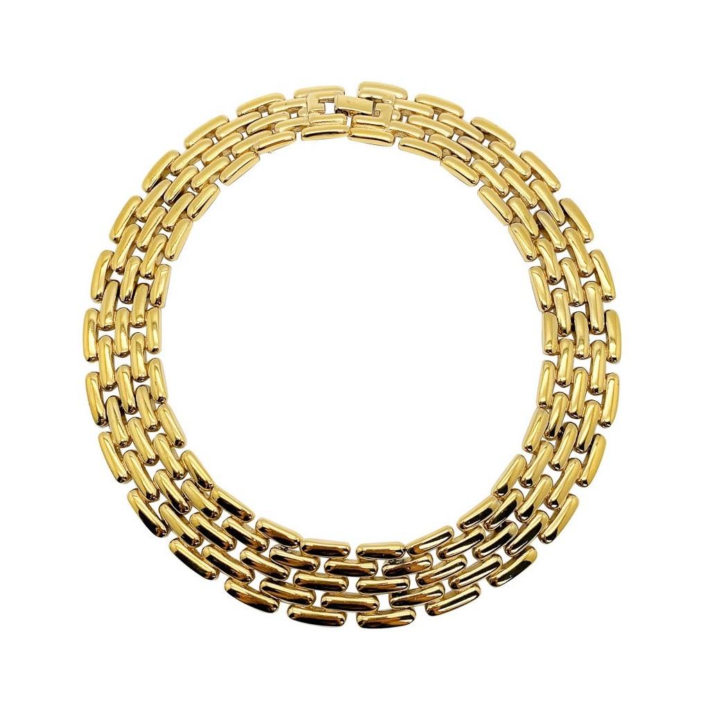 Vintage Givenchy chunky watch link necklace 1980s In Good Condition For Sale In Wilmslow, GB