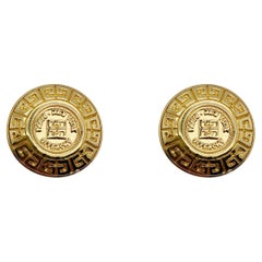 Used Givenchy Coin Logo Earring 1980s