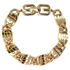 Bracciale a catena a maglie curve Givenchy vintage, anni '80