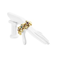 Vintage Givenchy Diamante and Gold Tone Link Bracelet Circa 1980