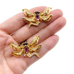 vintage Givenchy dragonfly earrings 1980s