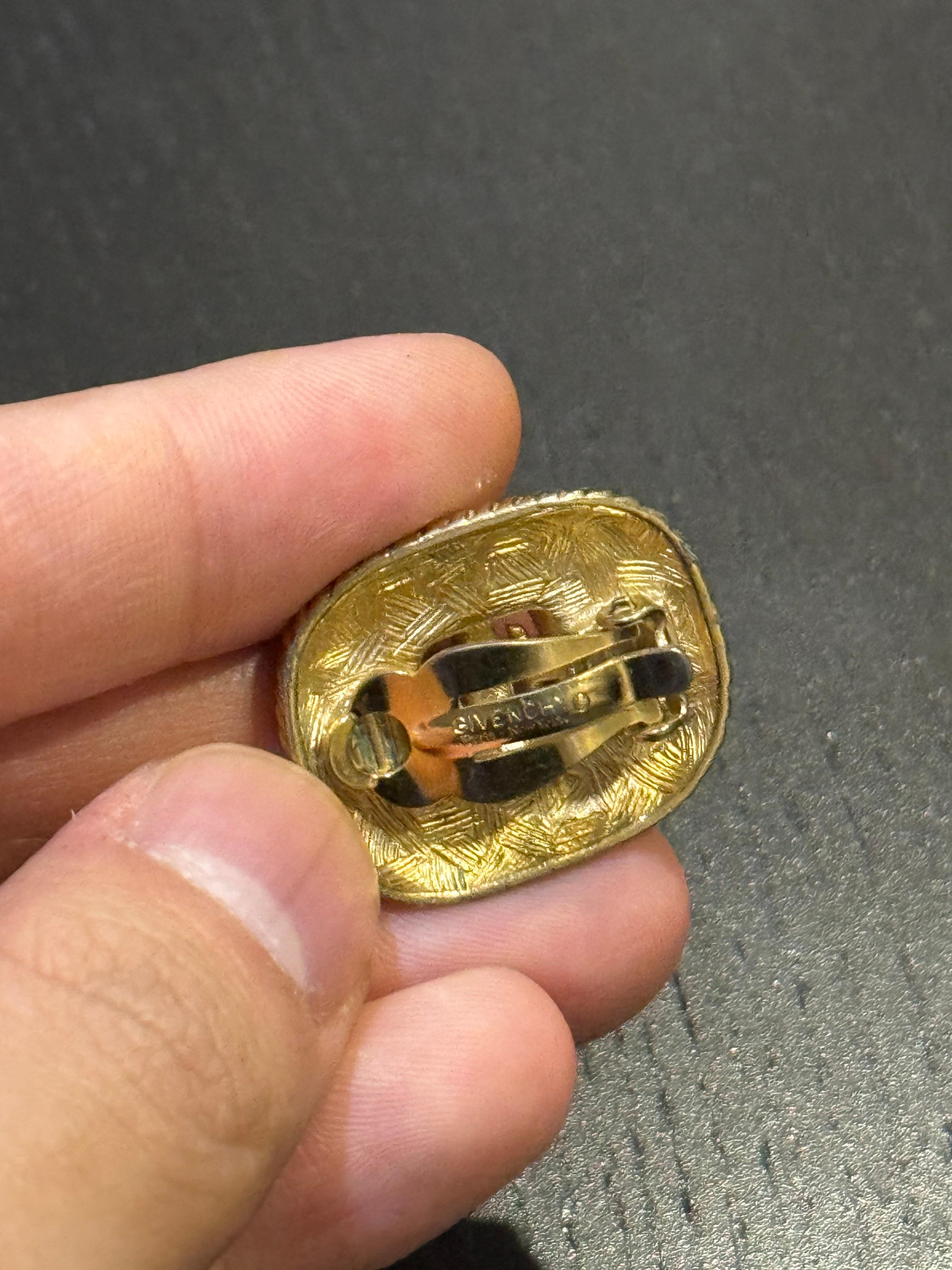 vintage givenchy clip on earrings