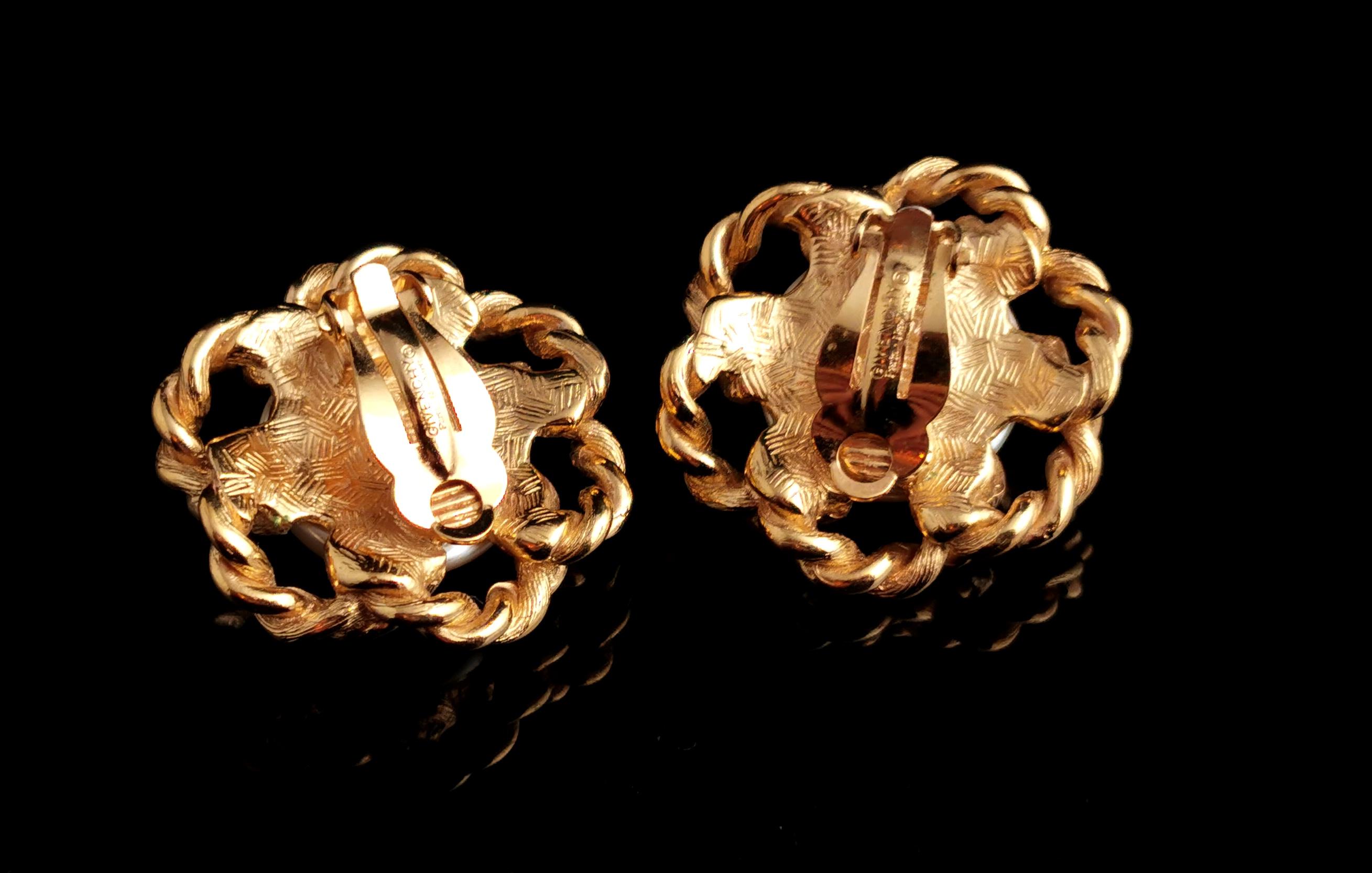 vintage givenchy clip on earrings