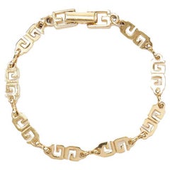 vintage GIVENCHY GG logo chain link gold bracelet
