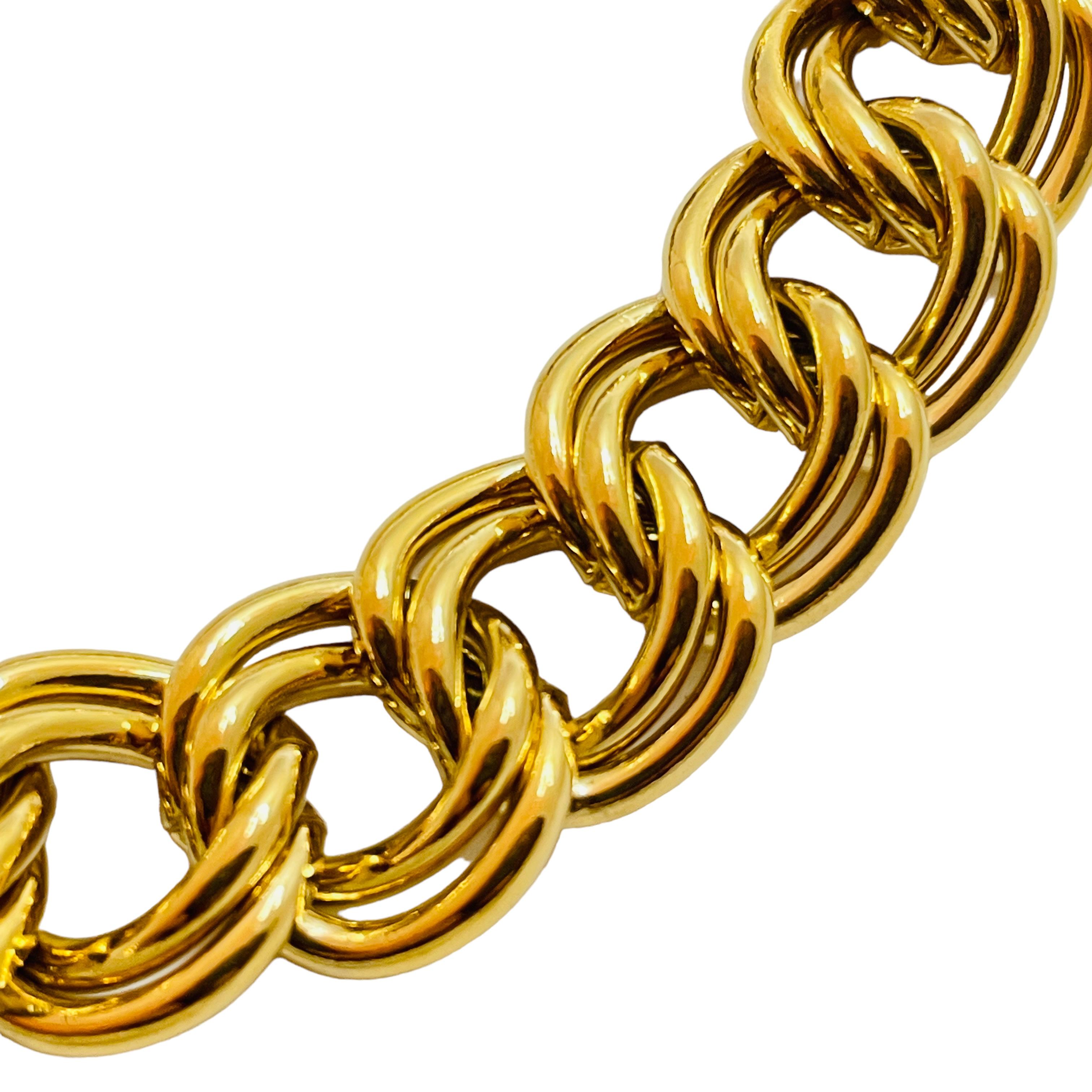 Vintage GIVENCHY gold chain designer runway necklace In Excellent Condition In Palos Hills, IL
