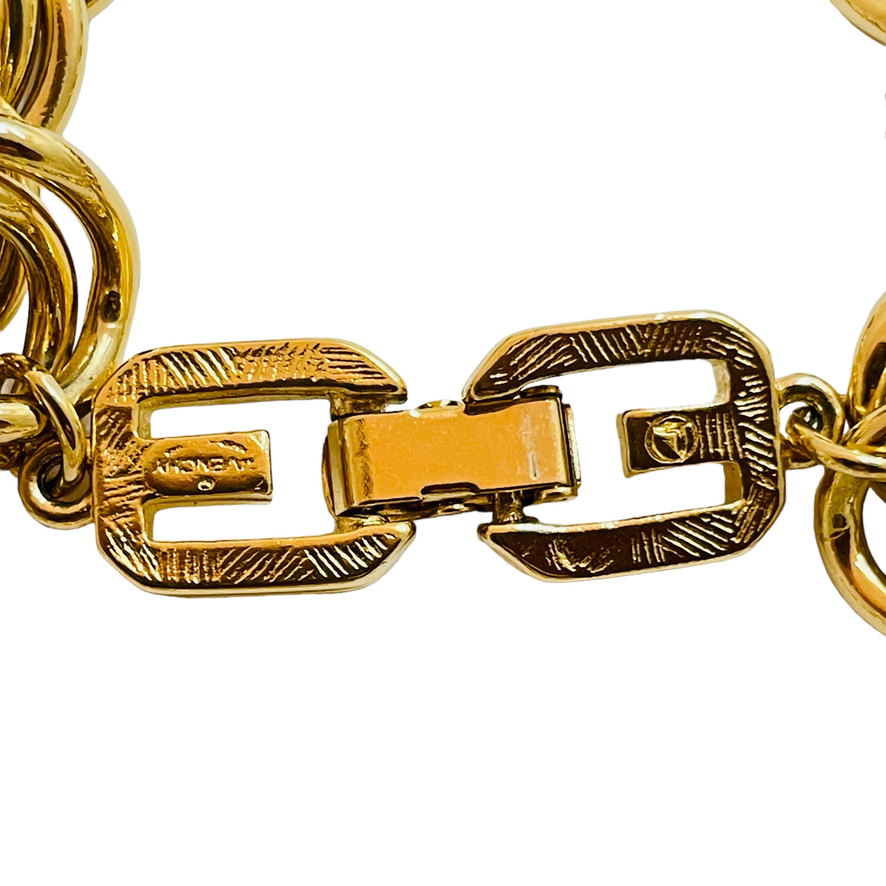 Women's or Men's Vintage GIVENCHY gold chain designer runway necklace