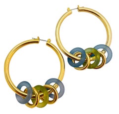 Vintage GIVENCHY gold hoop earrings
