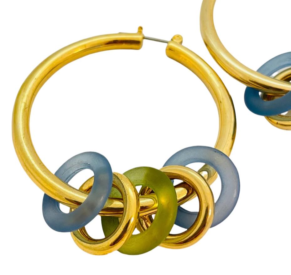 Gold-Reifen-Ohrringe von GIVENCHY im Zustand „Neu“ im Angebot in Palos Hills, IL