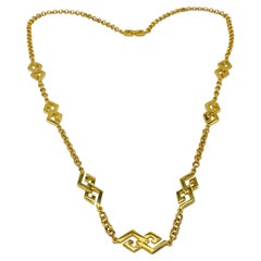 Vintage Givenchy Gold Plated Chain Necklace 1980s