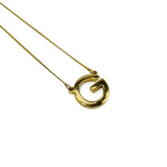 Vintage GIVENCHY Gold Plated Pendant Necklace 1980s