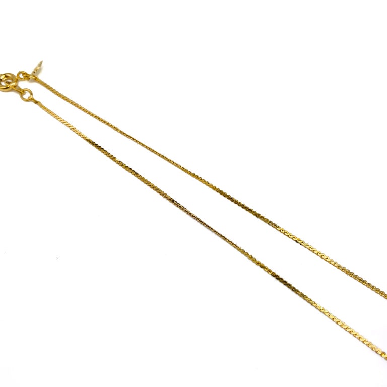 Vintage GIVENCHY Gold Plated Pendant Necklace 1980s For Sale at 1stDibs