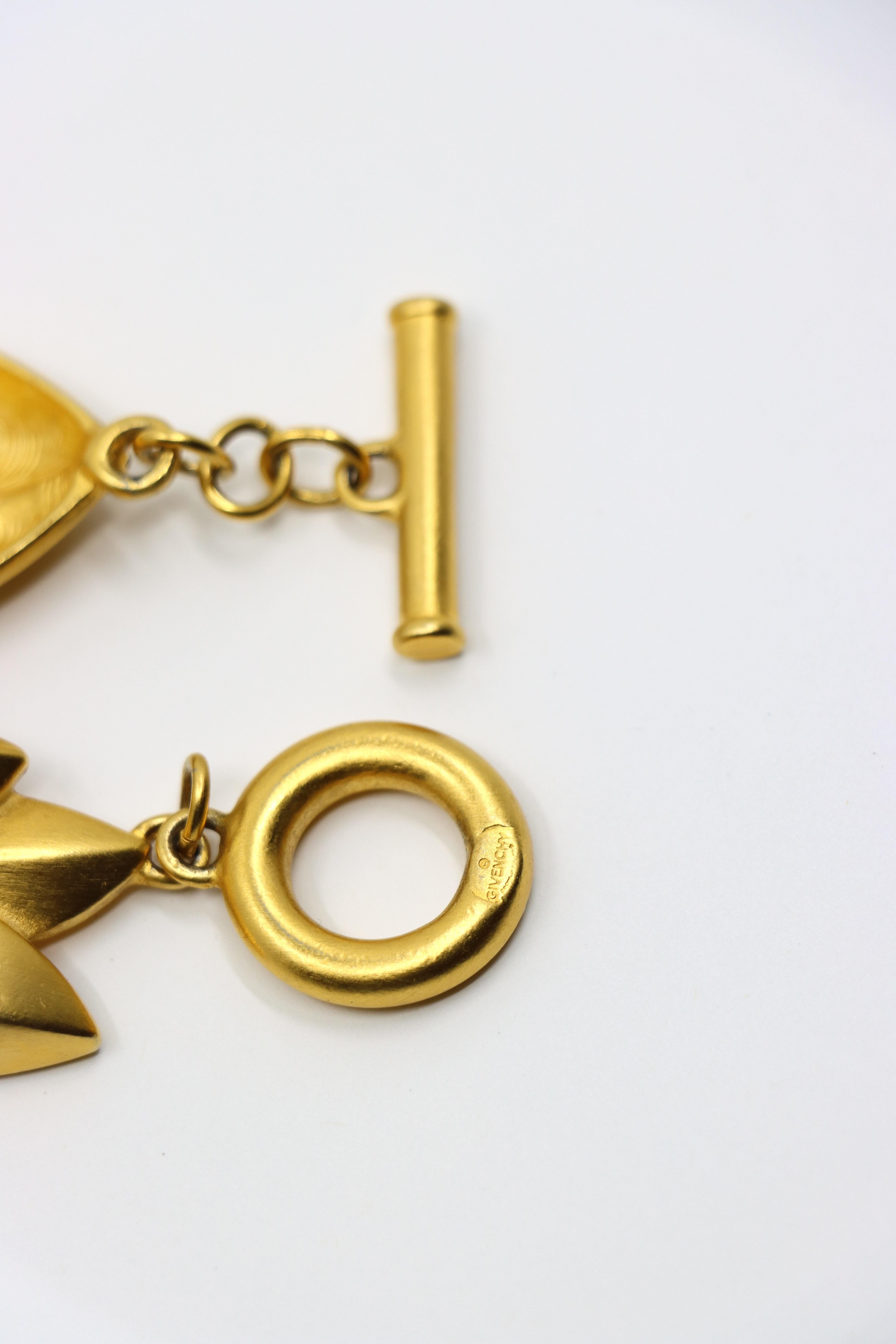 Collar Vintage Givenchy Hoja Tono Oro 6