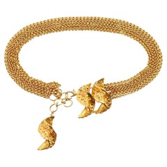 Collier et ceinture dorés Givenchy Vintage Circa 1980