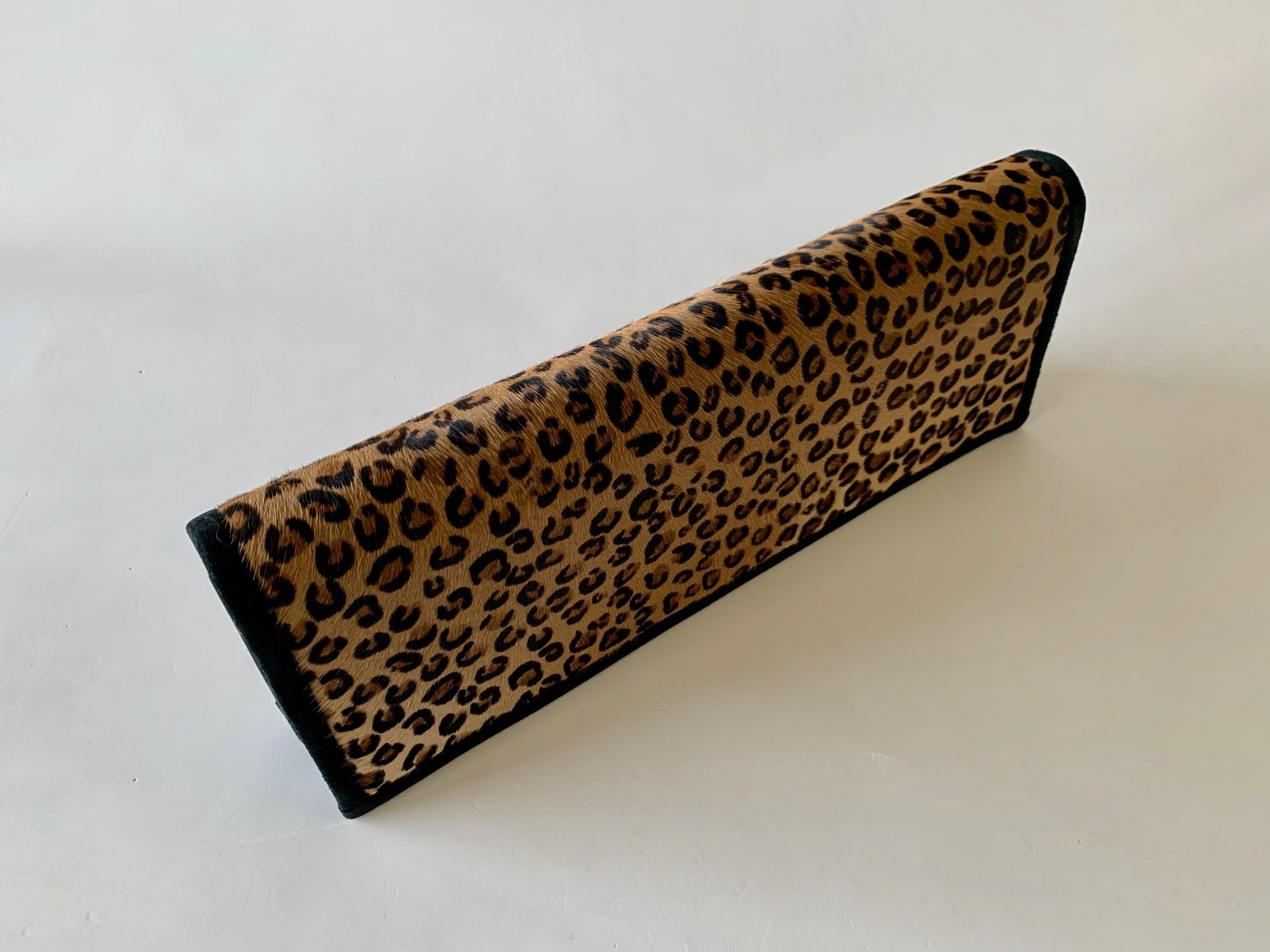Vintage Givenchy Haute Leopard Envelope Clutch  3