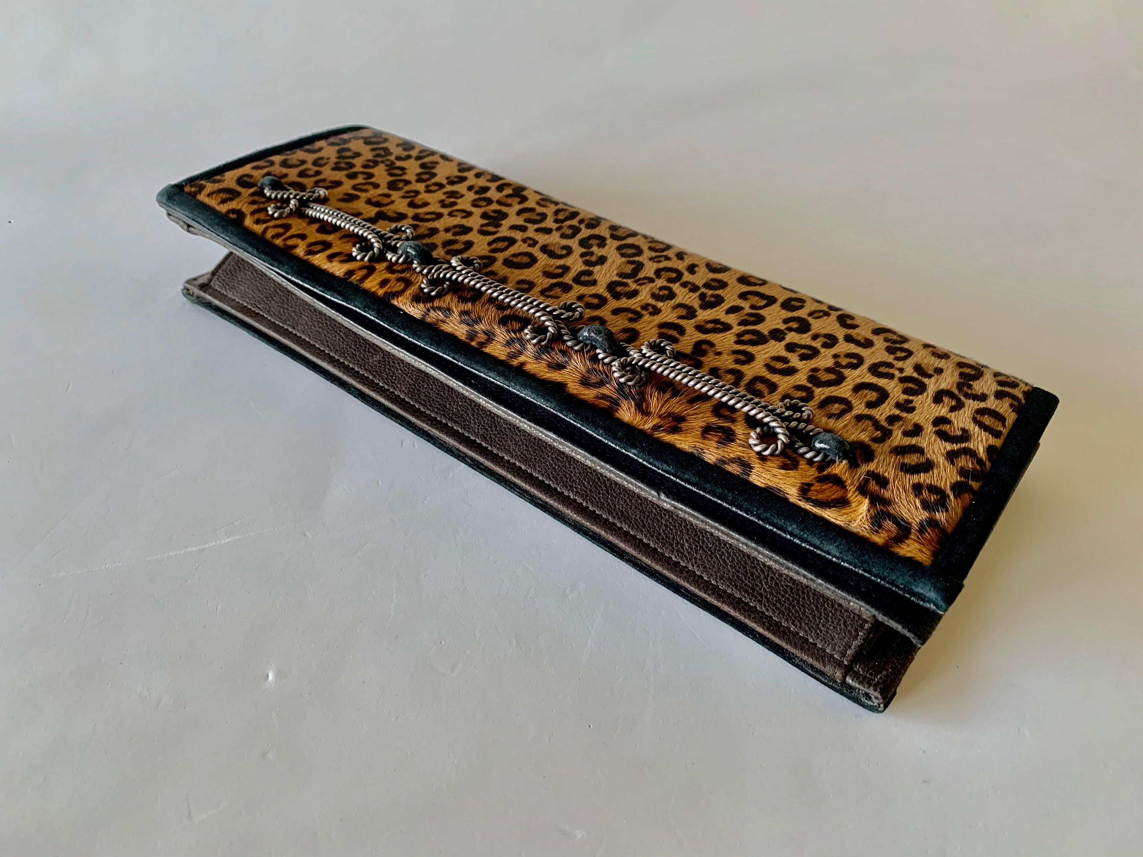 Vintage Givenchy Haute Leopard Envelope Clutch  1