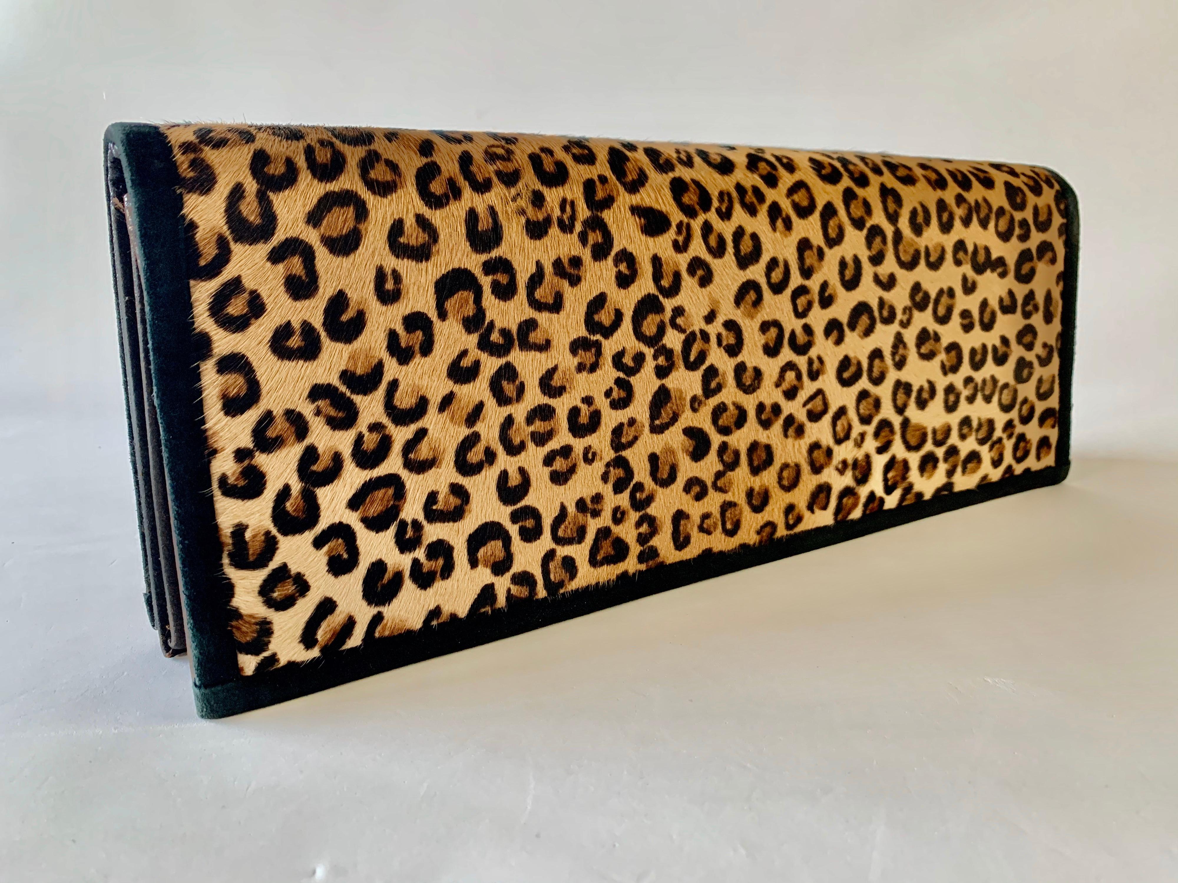 Vintage Givenchy Haute Leopard Envelope Clutch  2