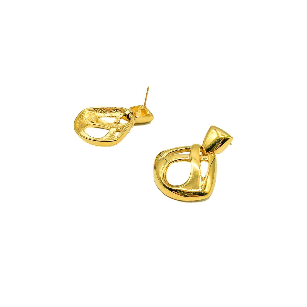 Vintage Givenchy Infinity Earrings 1980s In Good Condition For Sale In Wilmslow, GB