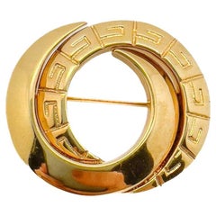 Retro Givenchy Interlocking Circle Logo Brooch 1980s