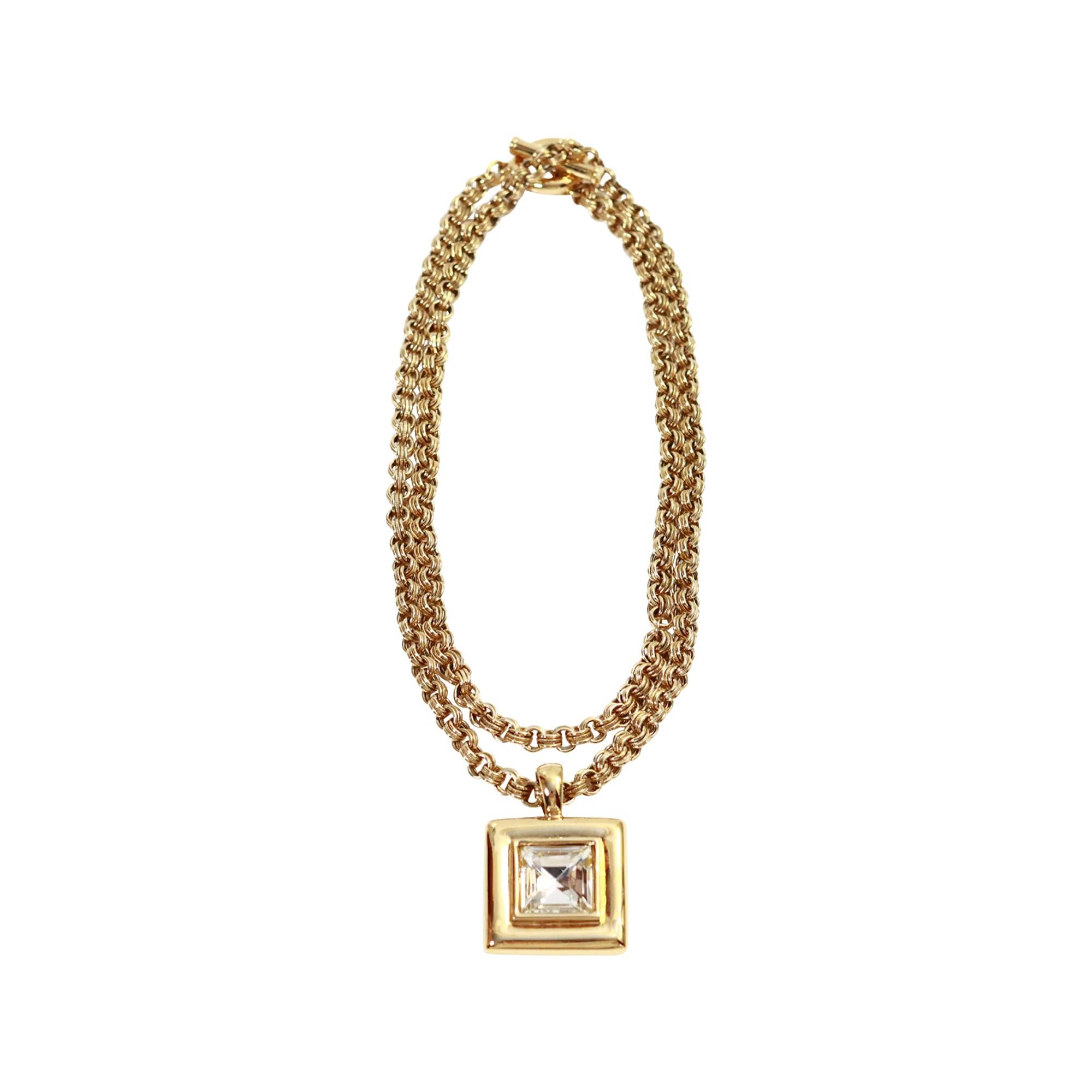 Vintage Givenchy Link Chain with Dangling Drop Necklace Circa 1980s For Sale 7