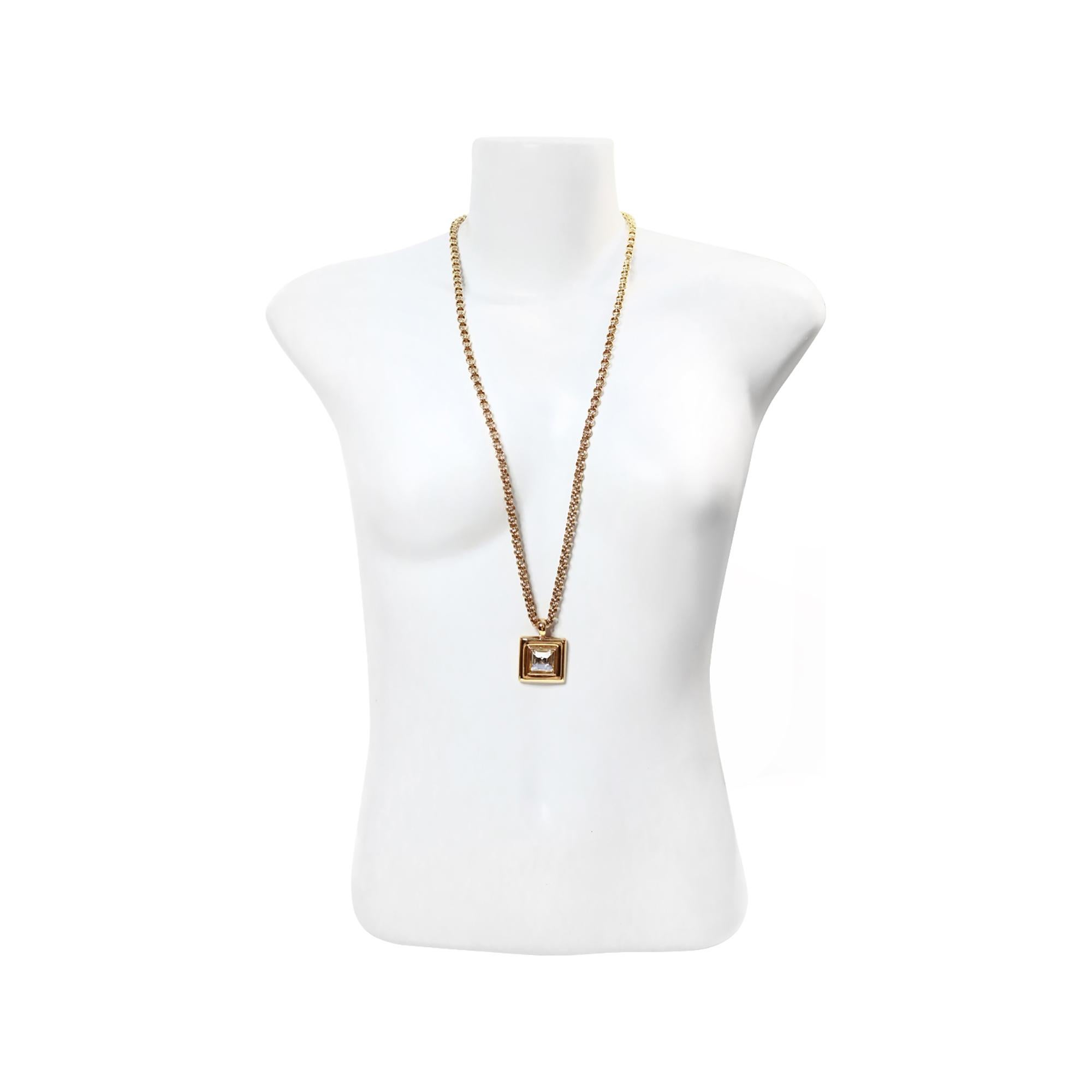 Vintage Givenchy Link Chain with Dangling Drop Necklace Circa 1980s For Sale 2