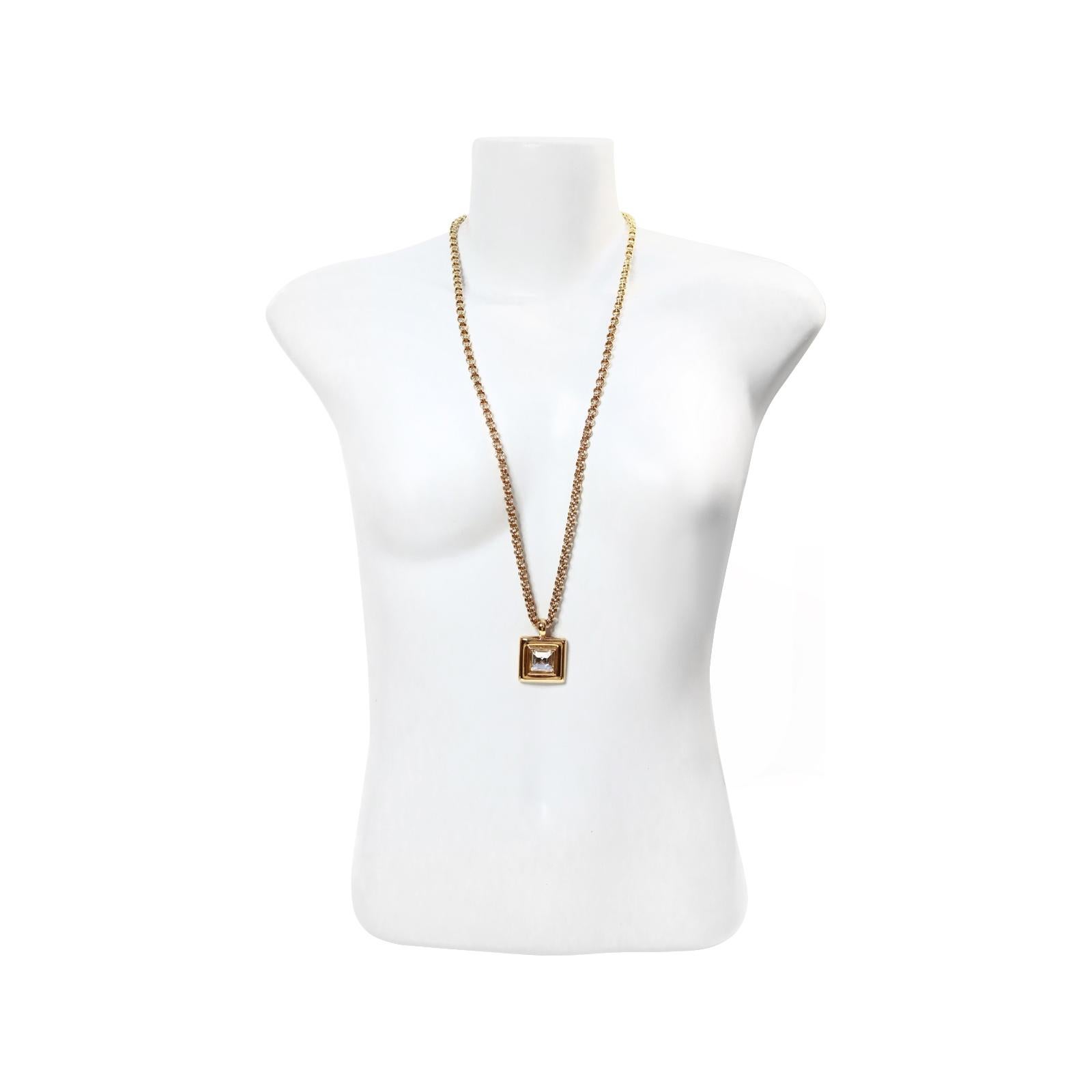 Vintage Givenchy Link Chain with Dangling Drop Necklace Circa 1980s For Sale 4