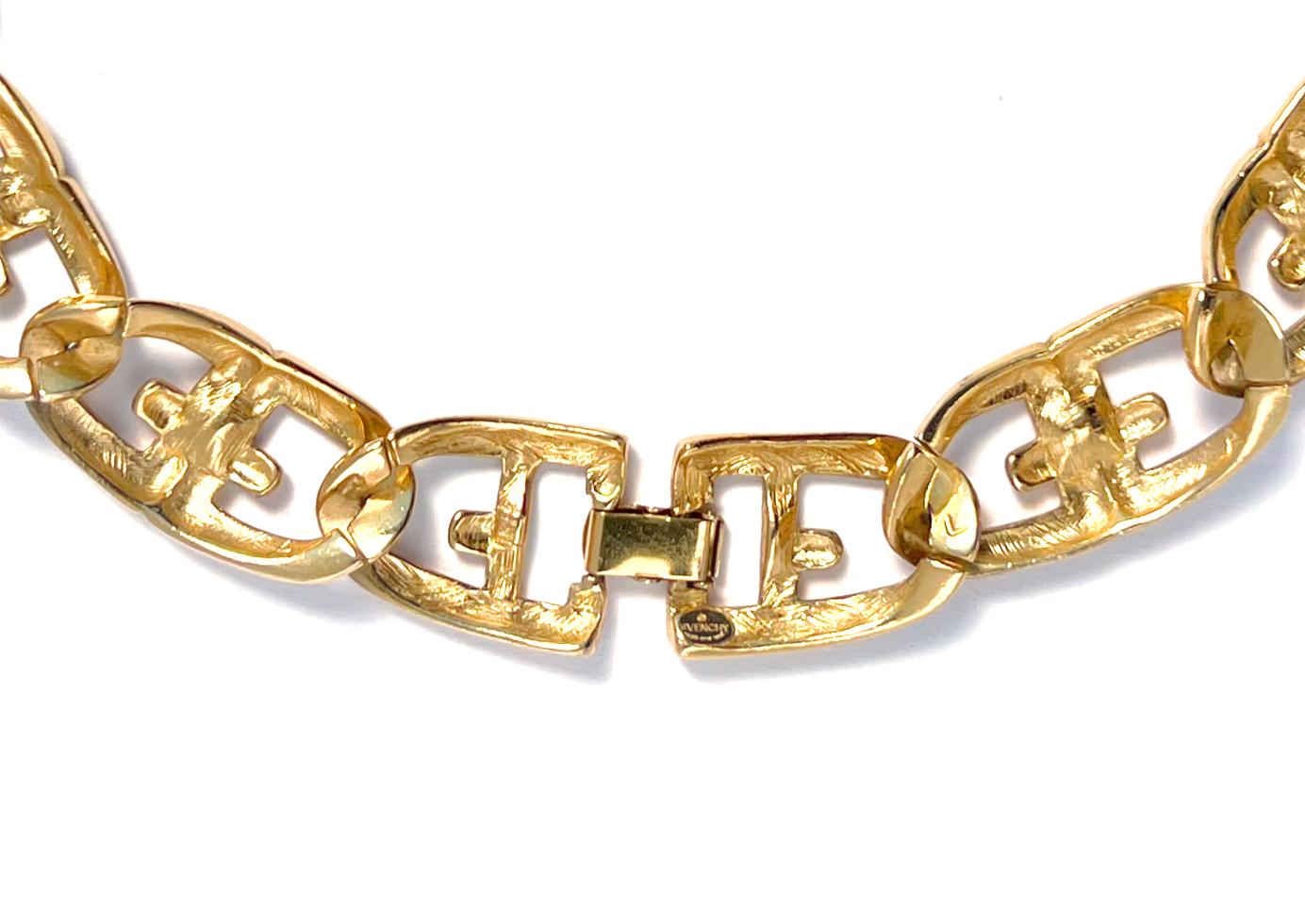 Modern Vintage Givenchy Logo Link Necklace, 1990s