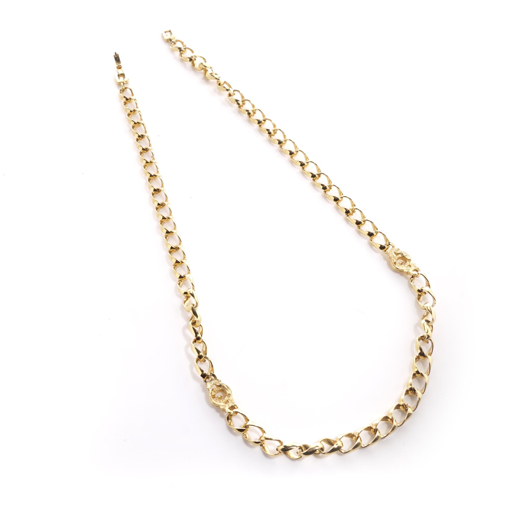 Women's Vintage Givenchy long link chain necklace For Sale