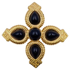 Vintage Givenchy Maltese Cross Brooch 1990's