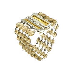 Givenchy Vintage Mehrreihiges Citringlas-Armband 1990er Jahre