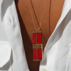 Vintage Givenchy Gold Plated Pendant Necklace 1970s - 1979 Collection