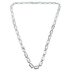 Vintage Givenchy Necklace 1980s - Silver Plated