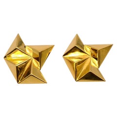 Vintage Givenchy Origami Clip-on Earrings 1990's