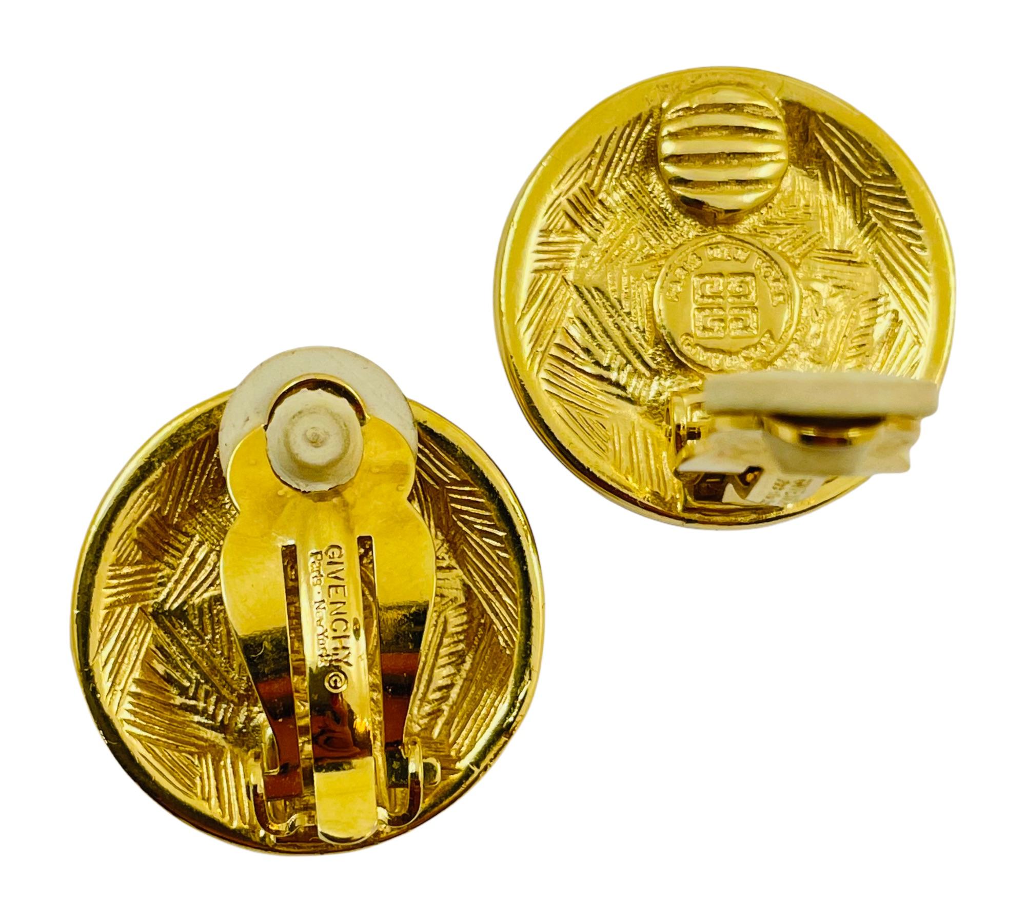 givenchy paris new york clip on earrings