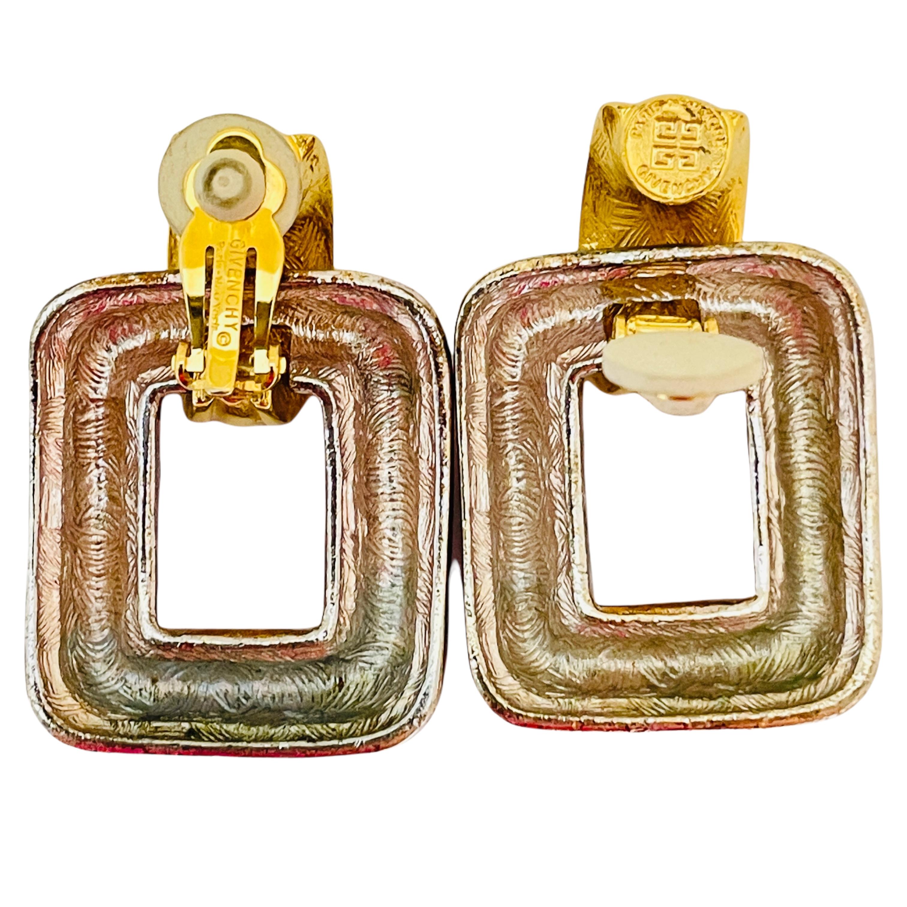 givenchy paris new york clip on earrings