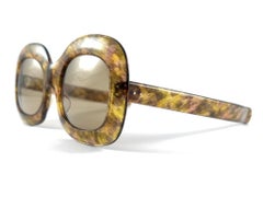 Vintage Givenchy Paris Oversized Marbled Frame 1970'S  Sunglasses
