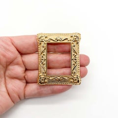 Vintage Givenchy Picture Frame Style Brooch 1980s