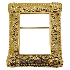 Vintage Givenchy Picture Frame Style Brooch 1980s