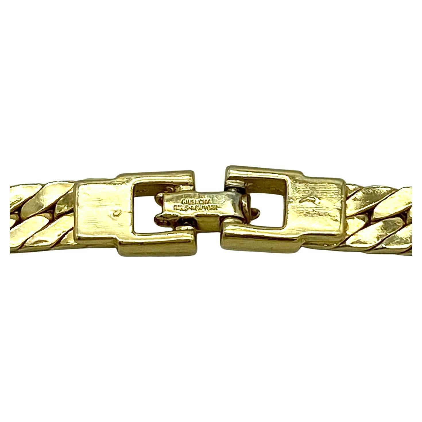 Vintage Givenchy Rhinestone on Gold-tone Necklace and Clips-on Earrings Set en vente 1