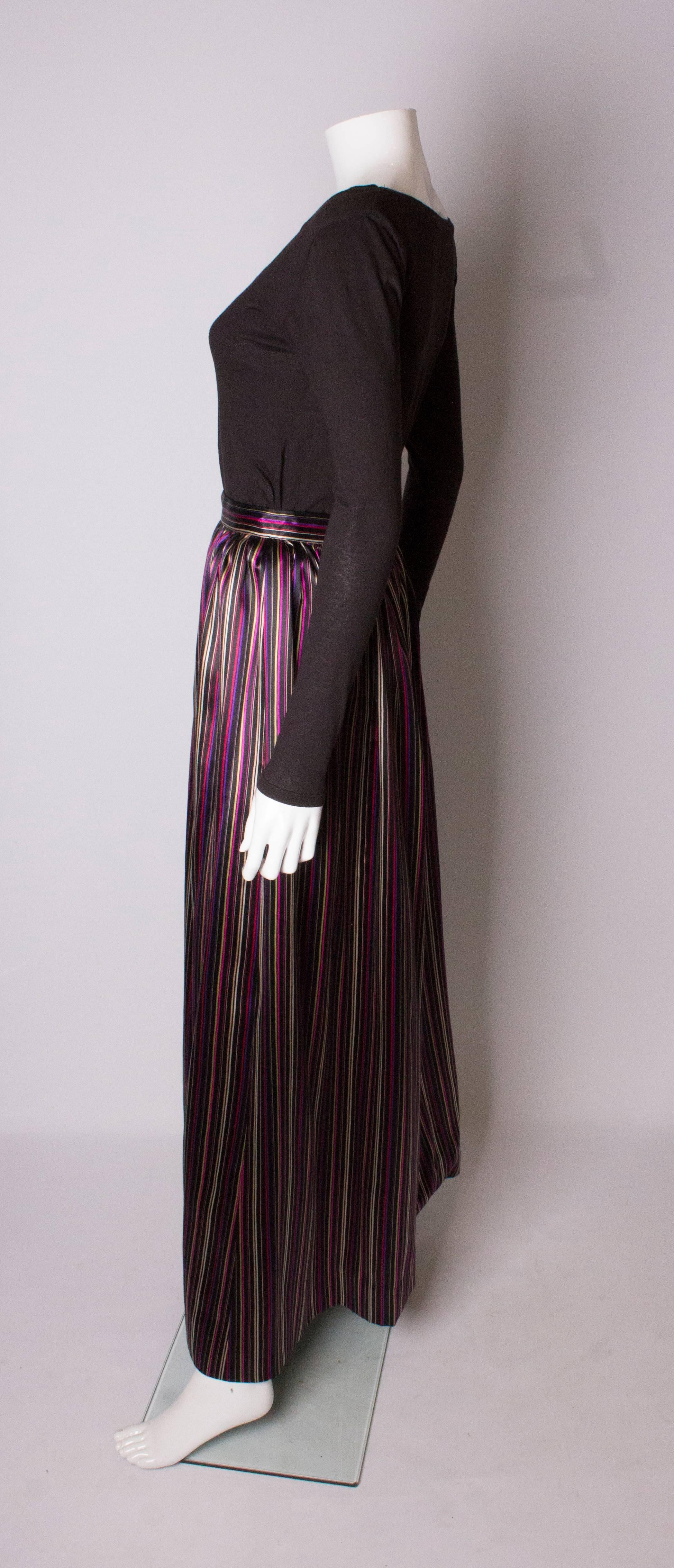 Black Vintage Givenchy Stripe Skirt For Sale