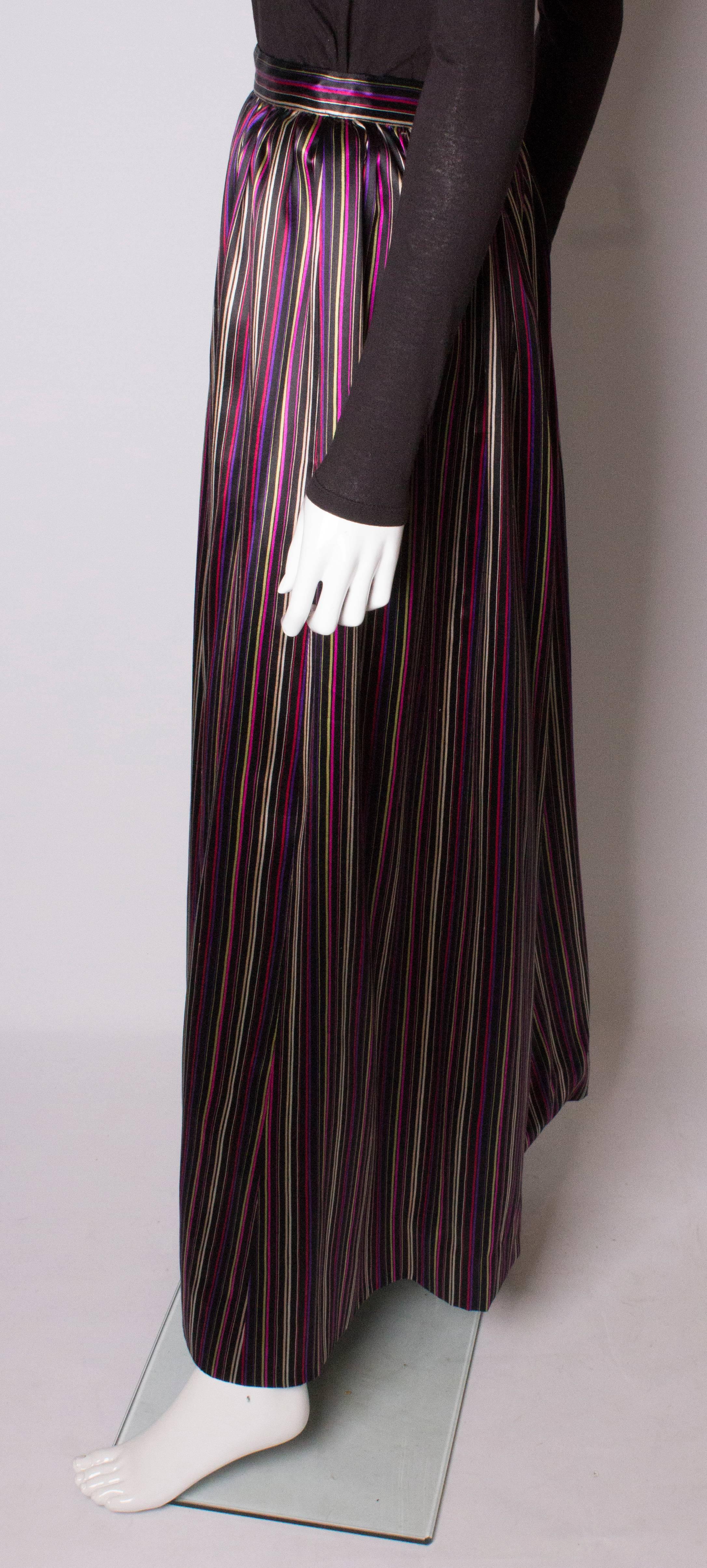 Vintage Givenchy Stripe Skirt In Excellent Condition For Sale In London, GB